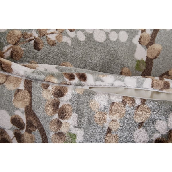 Šedé povlečení na jednolůžko z mikroplyše 140x200 cm Branches – My House-image-3