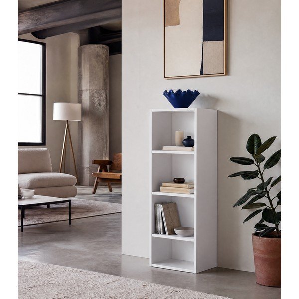 Bílá knihovna 30x106x24 cm Cube – Casa Selección-image-3