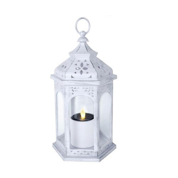 LED lucerna Candle, bílá
