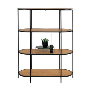 Černá knihovna v dekoru dubu 36x111 cm Vita - House Nordic