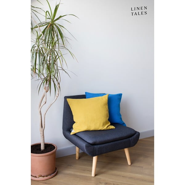 Lněný povlak na polštář 50x50 cm French Blue – Linen Tales-image-1