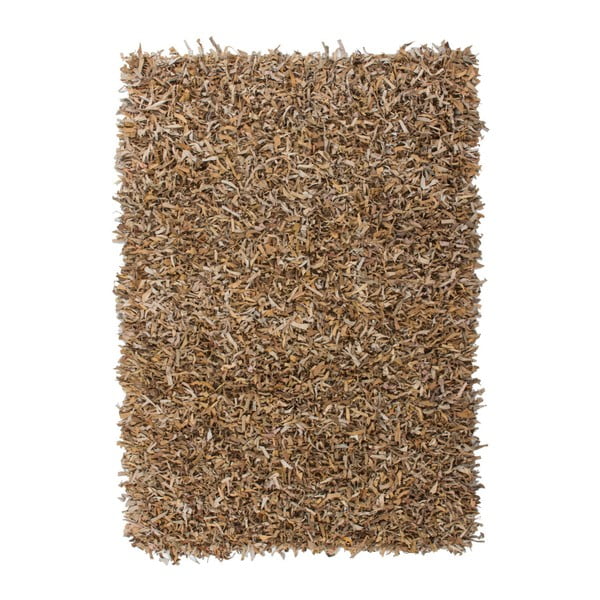 Béžový kožený koberec Rodeo, 120x170cm