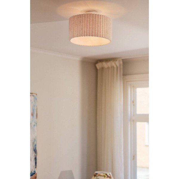 Béžové lněné stropní svítidlo ø 40 cm Alina – Jotex-image-1