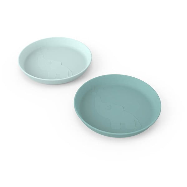 Sada 2 modrých dětských talířů Done by Deer Elphee, ø 18,5 cm