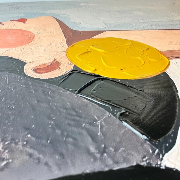 Obraz s ručně malovanými prvky na plátně 70x100 cm Mae – Styler-image-2