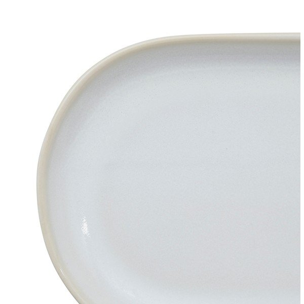 Bílý talíř z kameniny Flore – Côté Table-image-1