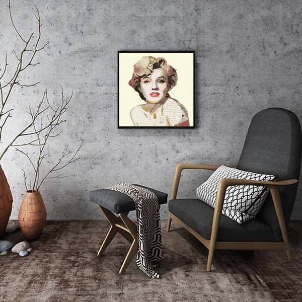 Ručně malovaný obraz Vivorum Monroe, 52 x 52 cm-image-1