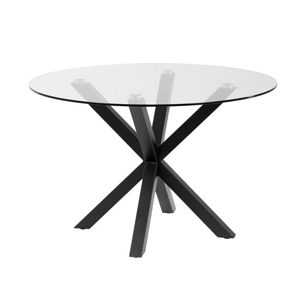 Kulatý jídelní stůl se skleněnou deskou Kave Home, ø 119 cm-image-3