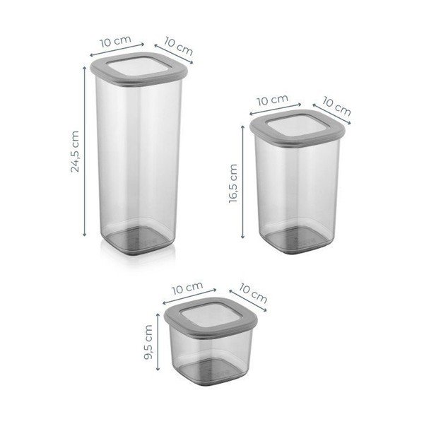 Plastové dózy v sadě 18 ks na potraviny Fresco – Hermia-image-3