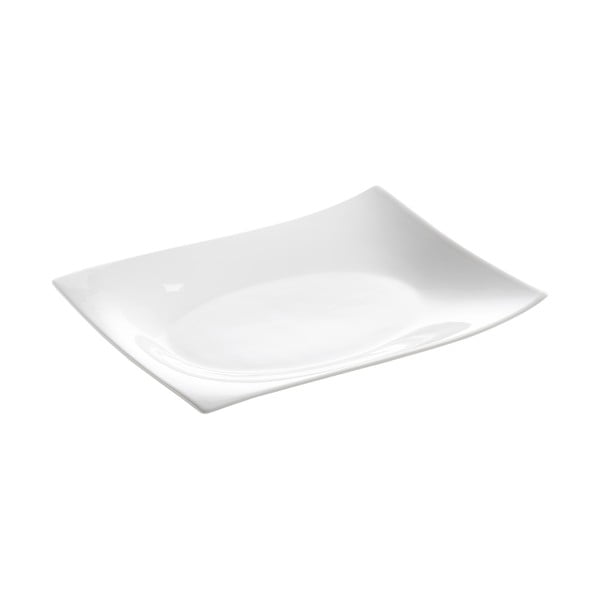 Bílý porcelánový servírovací talíř 22x30 cm Motion – Maxwell & Williams