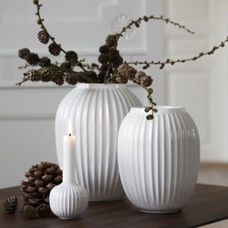 Bílá kameninová váza Kähler Design Hammershoi, ⌀ 20 cm