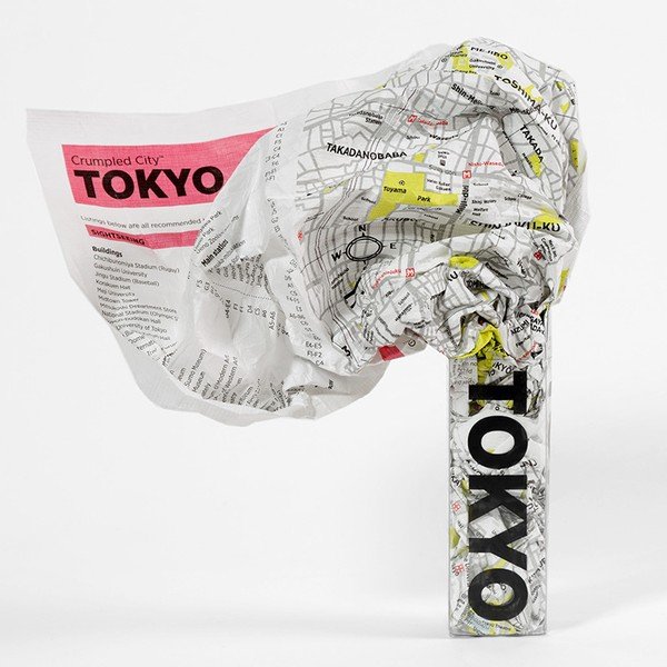 Zmačkaná cestovní mapa Palomar Tokio