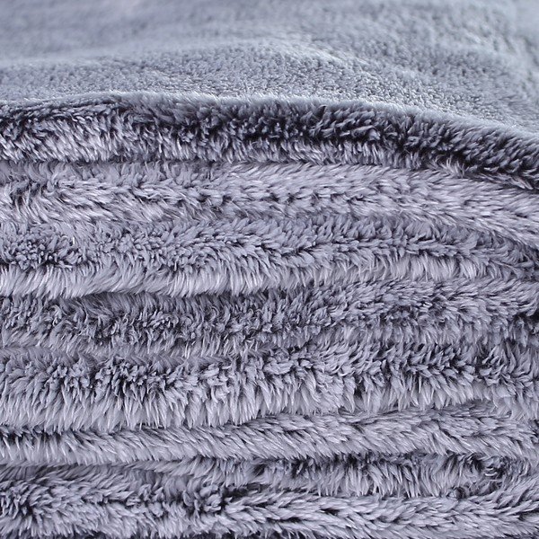 Šedomodrá deka z mikrovlákna DecoKing Fluff Charcoal, 220 x 240 cm-image-2