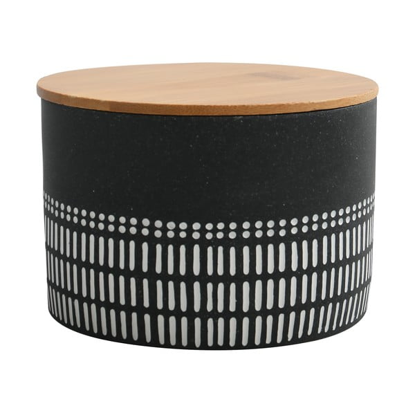 Černý koupelnový organizér na vatové tampony z polyresinu Yuma – Spirella