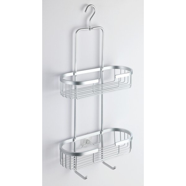 Závěsná dvoupatrová koupelnová polička Wenko Gomo-image-1