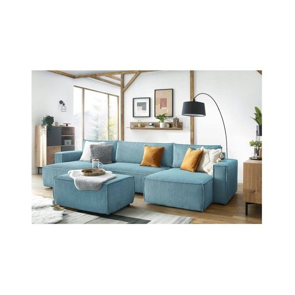 Manšestrová podnožka v mentolové barvě Nihad – Bobochic Paris-image-4