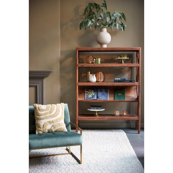 Hnědá knihovna z masivu akácie 120x160 cm Yuki – Light & Living-image-1