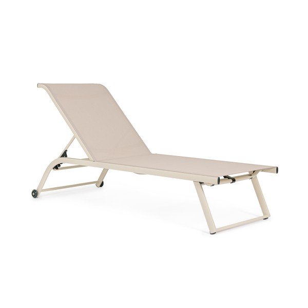 Kovové zahradní lehátko v přírodní barvě Taylor – Bizzotto
