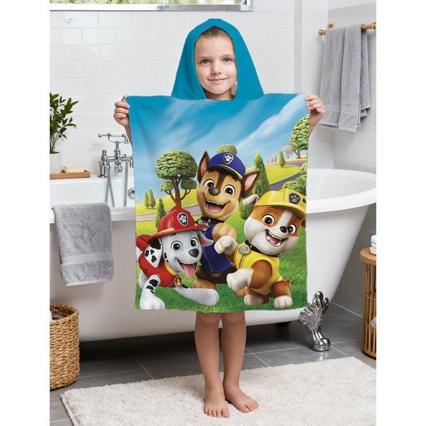 Bavlněné dětské pončo velikost 3-8 let Paw Patrol – Jerry Fabrics-image-1