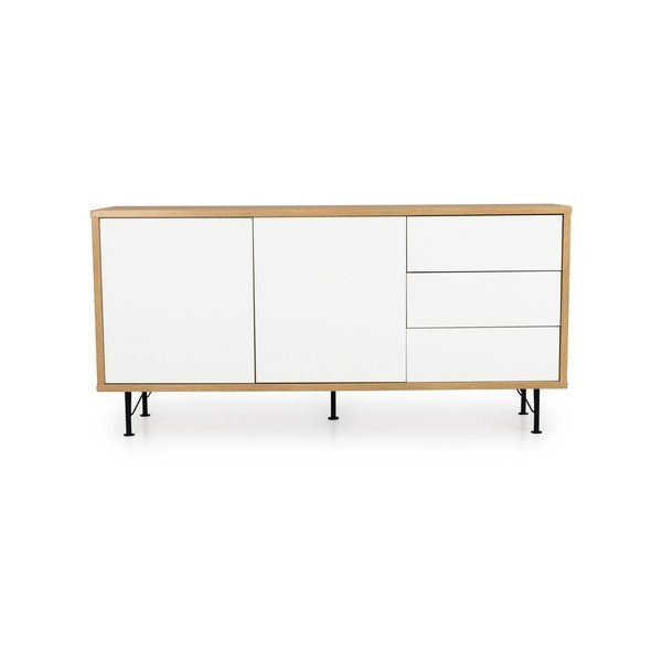 Bílá komoda Tenzo Flow, délka 164 cm