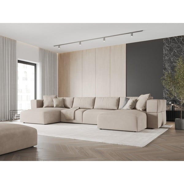 Béžová rohová pohovka do "U" Esther – Milo Casa-image-1