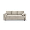 Béžová sametová rozkládací pohovka Milo Casa Santo