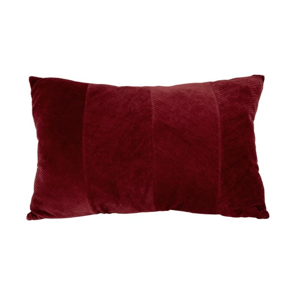 Tmavě červený dekorativní polštář PT LIVING Ribbed, 60 x 40 cm