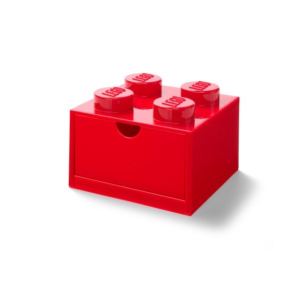 Červený stolní box se zásuvkou LEGO®, 15 x 16 cm-image-1