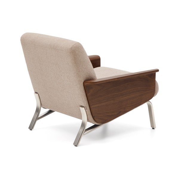 Světle hnědé žinylkové křeslo Amsen – Kave Home-image-4