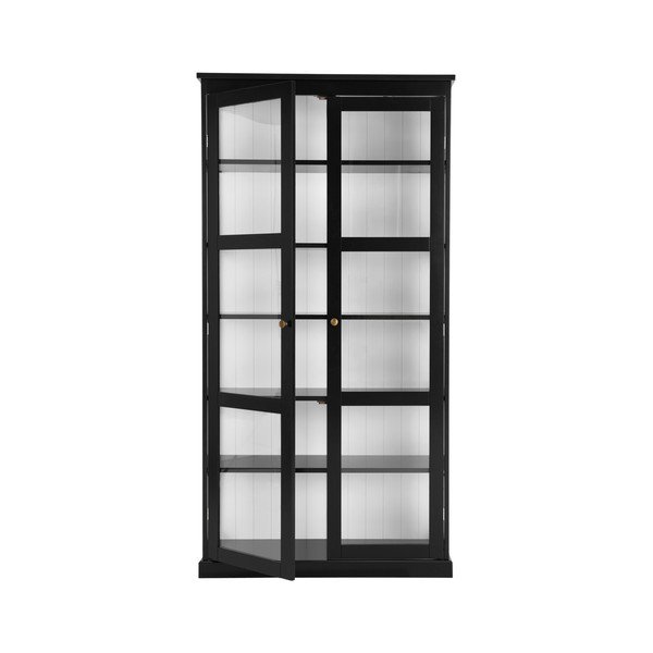 Černá vitrína z MDF 98x193x34 cm Wilma – Ellos Home-image-4