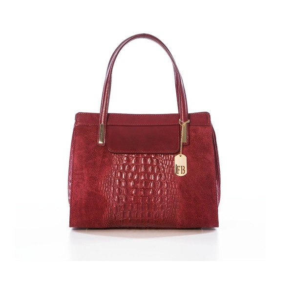 Kožená kabelka Croco Red
