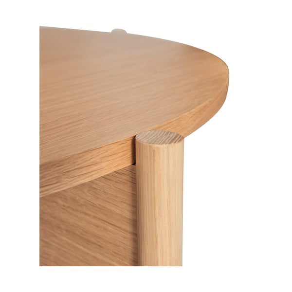 Kulatý konferenční stolek v dekoru dubu v přírodní barvě ø 86 cm Heritage – Hübsch-image-3
