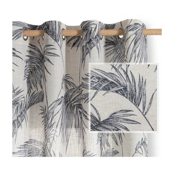 Šedý/krémový závěs 135x250 cm Palmera – Restilo