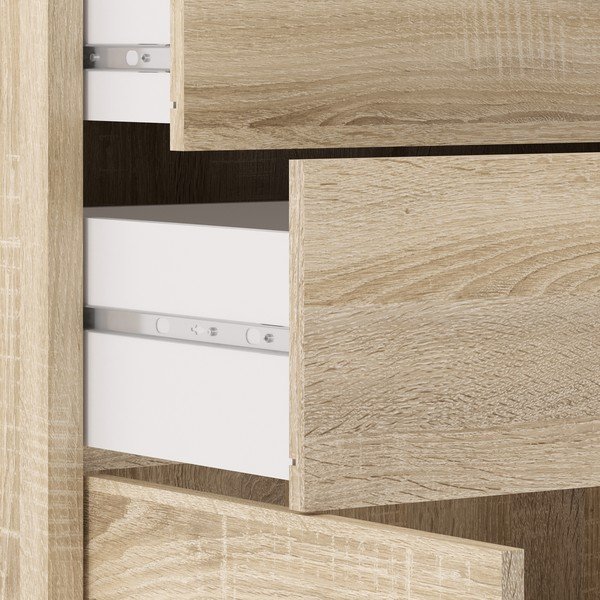 Modulární knihovna v dekoru dubu v přírodní barvě 89x113 cm Prima – Tvilum-image-3