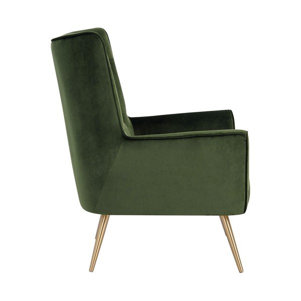 Tmavě zelené sametové křeslo Actona Bodiva-image-4