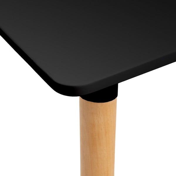Černý jídelní stůl s černou deskou 80x120 cm – Casa Selección-image-1