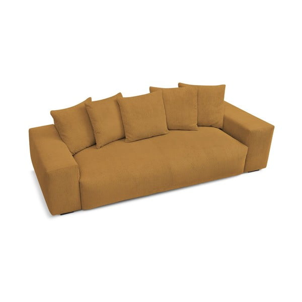 Manšestrová pohovka v hořčicové barvě 280 cm Voltaire – Bobochic Paris-image-4