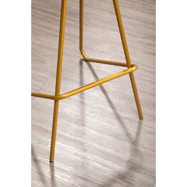 Barová stolička z jilmového dřeva ve zlaté barvě/v přírodní barvě (výška sedáku 78 cm) District – Premier Housewares-image-4