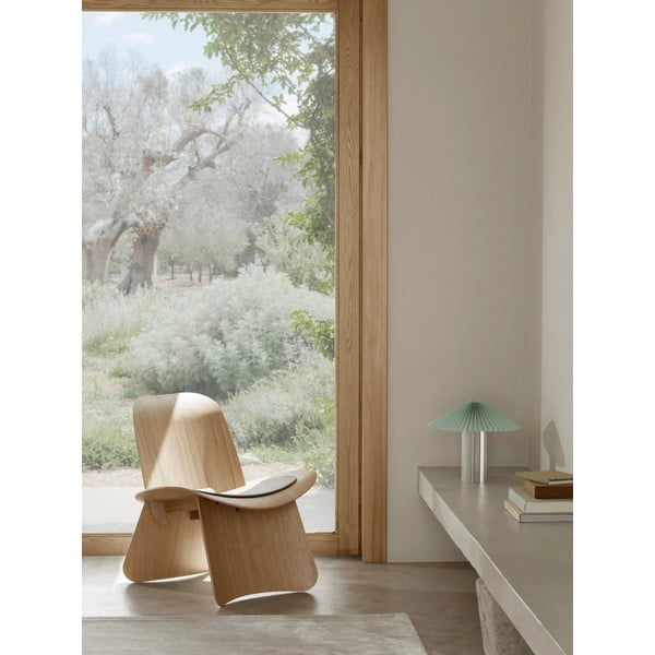 Stmívatelná stolní lampa ve stříbrné barvě/šalvějově zelená s textilním stínidlem (výška 36 cm) Taite – Blomus-image-4