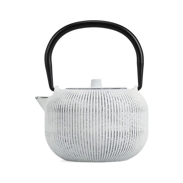 Černobílá konvice na čaj z litiny se sítkem 350 ml Sencha – S|P Collection