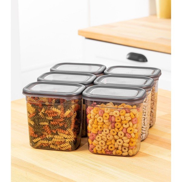 Plastové dózy v sadě 6 ks na potraviny Fresco – Hermia-image-1