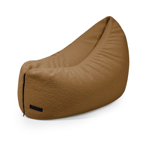 Hnědý dětský sedací vak z textilie bouclé Clip Clap 90 – SLOWDOWN