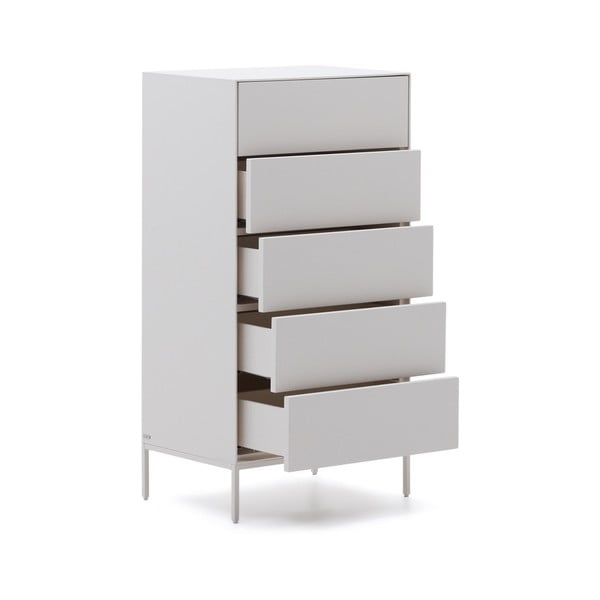 Bílá vysoká komoda 60x114 cm Vedrana – Kave Home-image-3