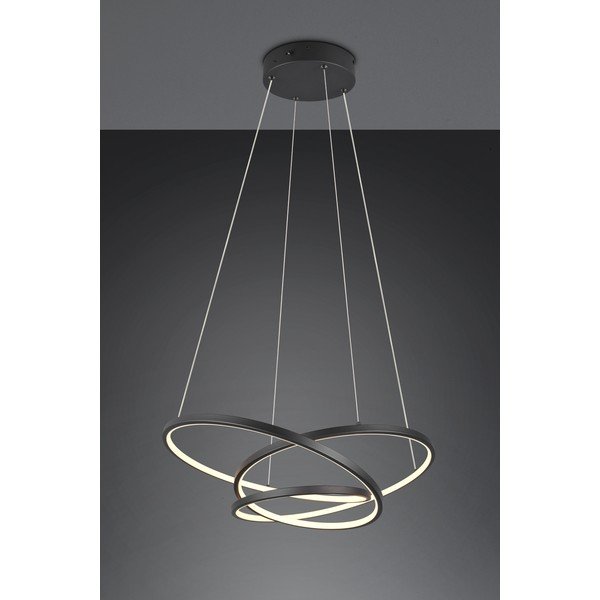 Matně černé LED stmívatelné závěsné svítidlo Darvin – Trio-image-1