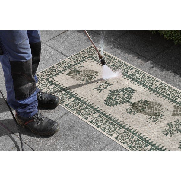 Zeleno-krémový venkovní koberec NORTHRUGS Duque, 80 x 350 cm-image-3