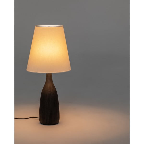 Černá/krémová stolní lampa s textilním stínidlem (výška 56 cm) Luvia – Kave Home-image-3