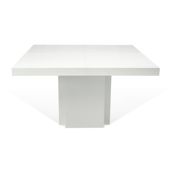 Lesklý bílý jídelní stůl TemaHome Dusk, 150 x 150 cm