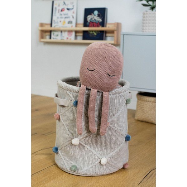 Světle hnědý látkový dětský koš na hračky ø 30x35 cm Taupe – Kindsgut-image-3