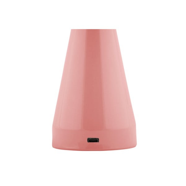 Růžová LED stmívatelná stolní lampa s kovovým stínidlem (výška 20,5 cm) Rachel – Leitmotiv-image-2
