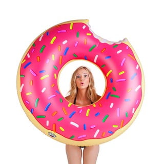 Růžový nafukovací kruh ve tvaru donutu Big Mouth Inc.
